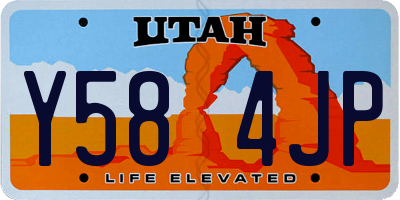 UT license plate Y584JP