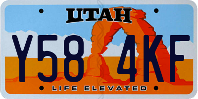 UT license plate Y584KF