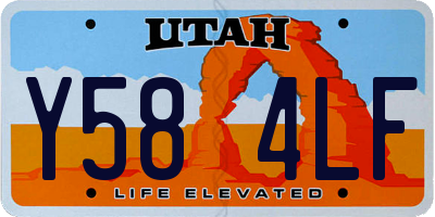 UT license plate Y584LF