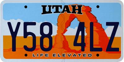 UT license plate Y584LZ