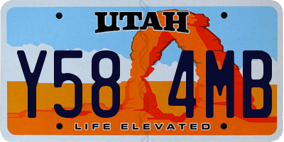 UT license plate Y584MB