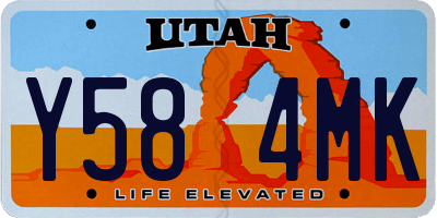 UT license plate Y584MK