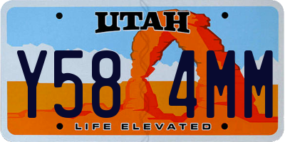 UT license plate Y584MM