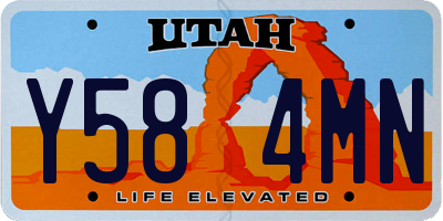 UT license plate Y584MN