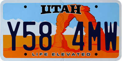 UT license plate Y584MW