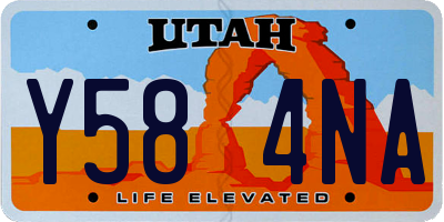 UT license plate Y584NA