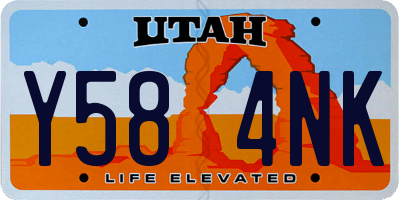 UT license plate Y584NK