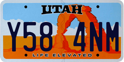 UT license plate Y584NM