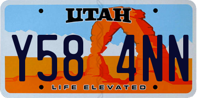 UT license plate Y584NN