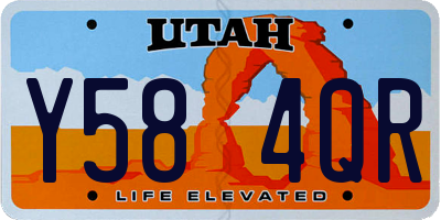 UT license plate Y584QR