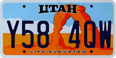 UT license plate Y584QW