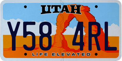UT license plate Y584RL