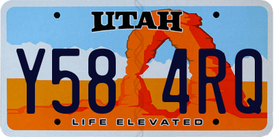 UT license plate Y584RQ