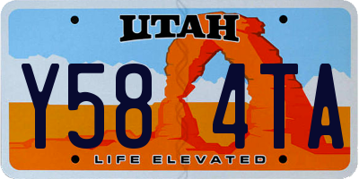 UT license plate Y584TA