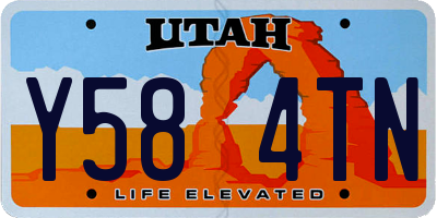 UT license plate Y584TN
