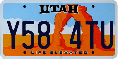 UT license plate Y584TU