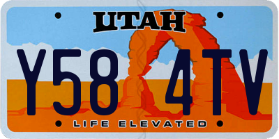 UT license plate Y584TV