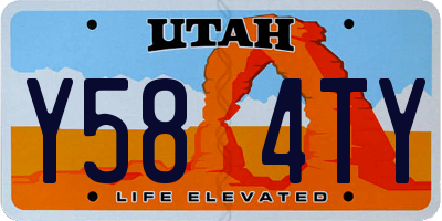 UT license plate Y584TY