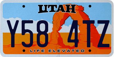 UT license plate Y584TZ