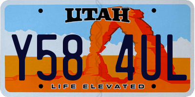 UT license plate Y584UL