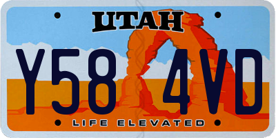 UT license plate Y584VD