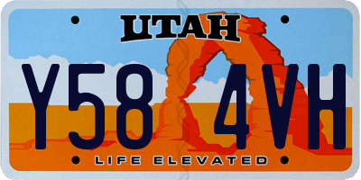 UT license plate Y584VH