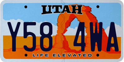 UT license plate Y584WA