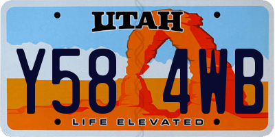 UT license plate Y584WB