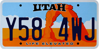UT license plate Y584WJ