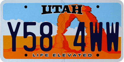 UT license plate Y584WW