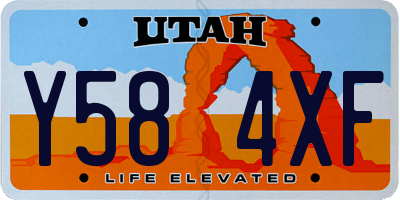 UT license plate Y584XF