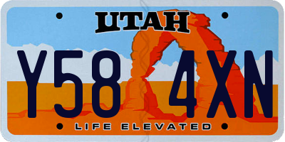 UT license plate Y584XN