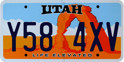 UT license plate Y584XV