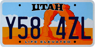 UT license plate Y584ZL