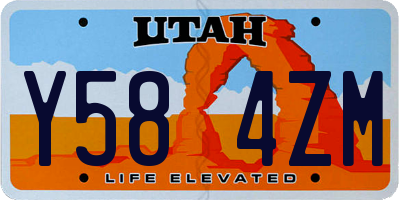 UT license plate Y584ZM