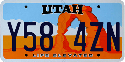 UT license plate Y584ZN