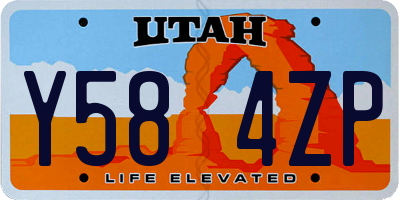 UT license plate Y584ZP