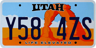 UT license plate Y584ZS