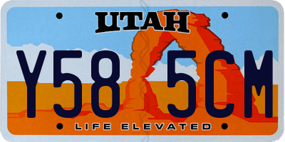 UT license plate Y585CM