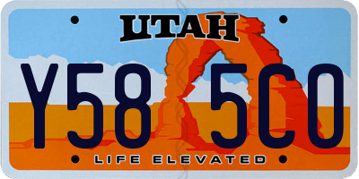 UT license plate Y585CO