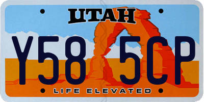 UT license plate Y585CP