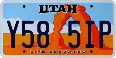 UT license plate Y585IP