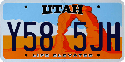 UT license plate Y585JH
