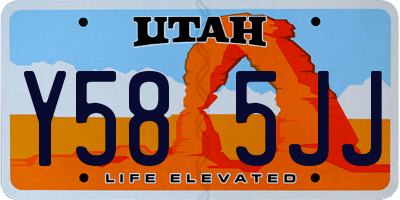 UT license plate Y585JJ