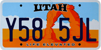 UT license plate Y585JL