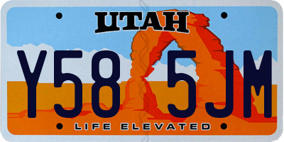 UT license plate Y585JM
