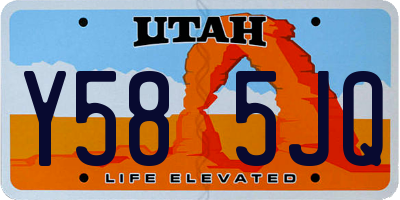 UT license plate Y585JQ
