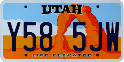 UT license plate Y585JW