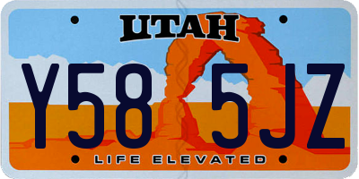 UT license plate Y585JZ