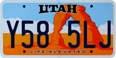 UT license plate Y585LJ